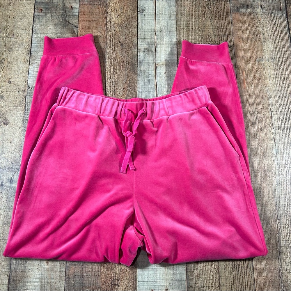 Juicy Couture Velour Jogger Pants XL Hot Pink‎ Y2K Lounge Athleisure Casural